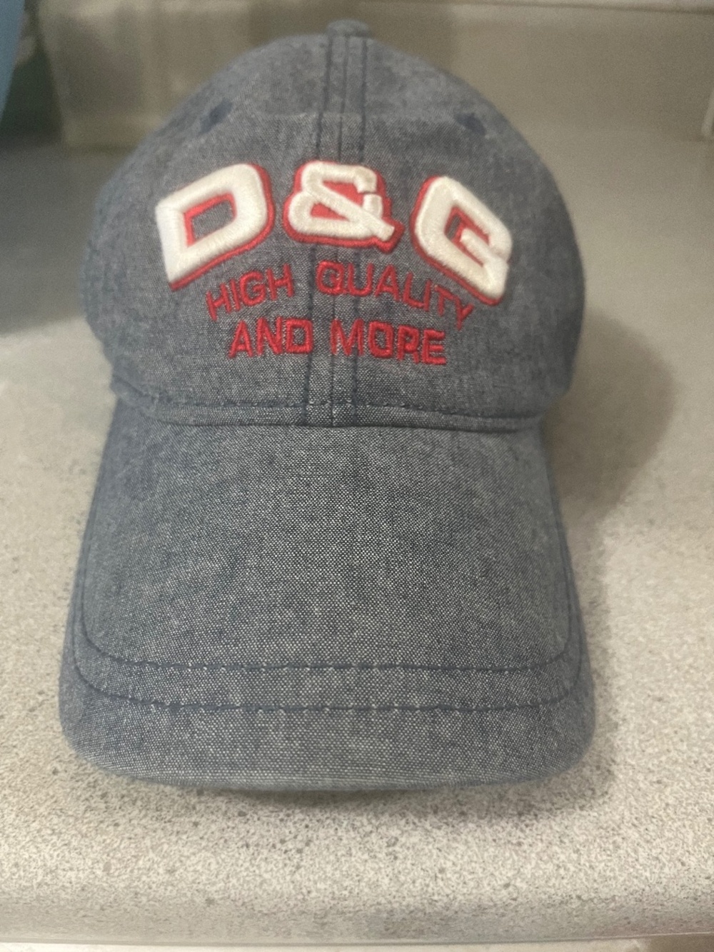 D&G Dolce Gabbana Junior Denim cotton ball-cap.